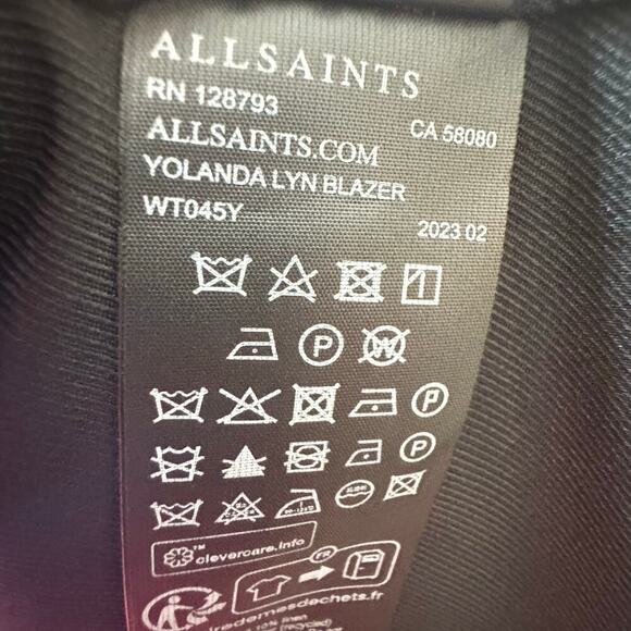 New ALLSAINTS Yolanda Lyn Relaxed Fit Woven Women’s Khaki Blazer Sz UK4 / US0 - Picture 13 of 15